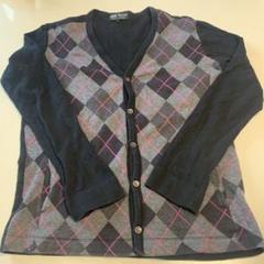 BEAMS HEART アーガイル柄カーディガン Lサイズ