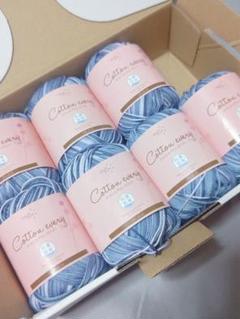 コットンエブリィ〈グラデ〉毛糸 25g 色番号14 ロットA　7個セット