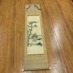 真作】/狩野探信/高士観梅図/布袋屋掛軸HE-222 （中古】【真作