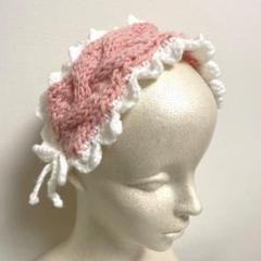 ハンドメイド　手編み　ベスト　レッド　ピンク ハンドメイド 手編み ベスト レッド ピンク