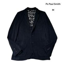 Ps Paul Smith テーラードジャケット パイル黒M ヤシ パームツリー