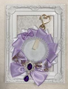 【ハンドメイド】ロゼット　痛ロゼット　パステルパープル　シンプル