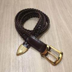 MB ハイエンド レザーメッシュ ベルト Mサイズ ブラウン