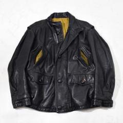 フランス製 HIPPOLYTE最高級ラムレザー size48 黒 ririジップ