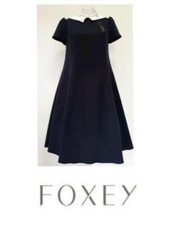☆フォクシーNY44664白襟ワンピースDress Acapella希少42☆