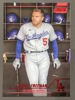 ドジャース フリーマン freeman topps スタクラ 赤 foilのサムネイル