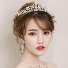 新品☆大粒ビジューティアラ・ ウェディングヘッドドレス 結婚式ヘアアクセサリー