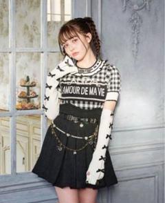 【タグ付】LIZLISA アームカバー　ホワイト　リボン　パール　カバー タグ付】LIZLISA アームカバー ホワイト リボン パール カバー