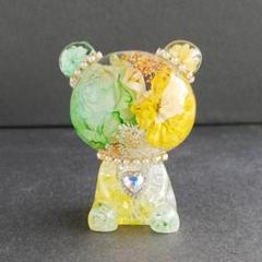 【(*´꒳`*)】グリーンクォーツのくまちゃん形オルゴナイト☆他３点 オルゴナイト 闇夜の聖石 黒曜石 5.7cm オルゴナイト黒 球