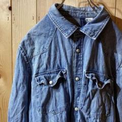 ss4787 H&M エイチアンドエム 長袖 デニムシャツ ライトブルー S