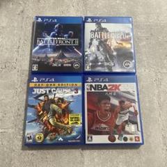 【まとめ売り】PS4ソフト　バトルフロント2・BF4・ジャストコーズ3・2K22