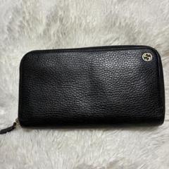GUCCI グッチ 二つ折り長財布 GGナイロン レザー ブラウン 035