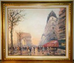 【真作】絵画　作者不詳　油彩12号　風景画　逸品　Q54 100％本物保証！ 作者不詳 真作】絵画 油彩12号 美術品 Q54 逸品