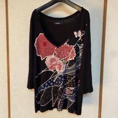 新品　未使用　ネイビー レース 花柄刺繍 半袖ワンピース　デシグアル 新品 未使用 ネイビー レース 花柄刺繍 半袖ワンピース