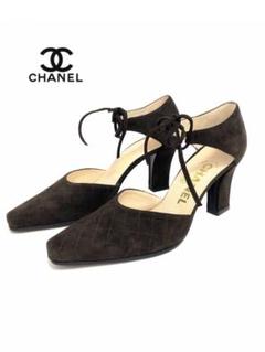 極美品★CHANEL★シャネル★パンプス★マトラッセ★ハイヒール★スエード★茶系