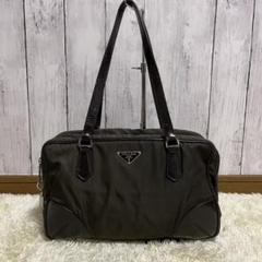 PRADA ナイロン レザー ハンドバッグ　ミニボストンバッグ　南京錠 PRADA ナイロン レザー ハンドバッグ ミニボストンバッグ 南京錠