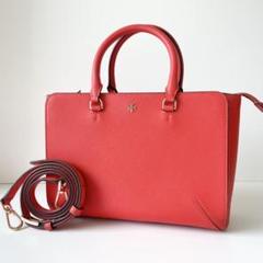 【新品・保管品】TORY BURCH 2way トートバッグ ロビンソン 赤