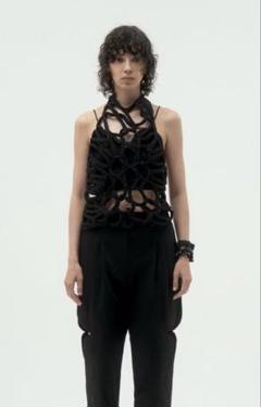 FUMIETANAKA レザーべスト　フミエタナカ　ギャザーベスト　ベスト 中古・古着通販】FUMIE=TANAKA (フミエタナカ) GATHER VEST F23A