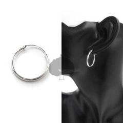 YGG★SV925 極細 フープピアス 外径21mm 幅1mm 20G
