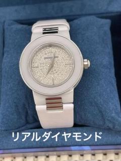 『新品』モーブッサン❣️リアルダイヤ❣️MAUBOUSSIN❣️ホワイトラバー腕時計❣️