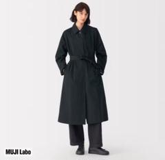 【MUJIlabo】高密度コットンシングルブレストコート黒　サイズM 紳士 高密度コットンシングルブレストコート | 無印良品