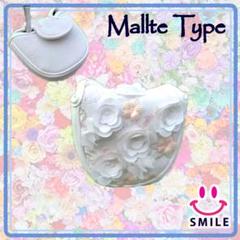 ♪新品♪ ゴルフ ヘッドカバー マレットタイプ マグネット式 花 白 可愛い