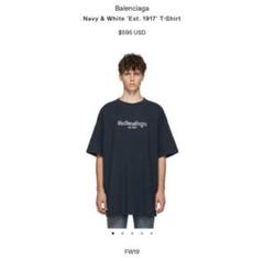 正規品】BALENCIAGA バレンシアガ 刺繍ロゴTシャツEST1917
