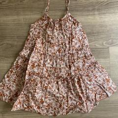 gap キッズワンピース　花柄　ブラウン