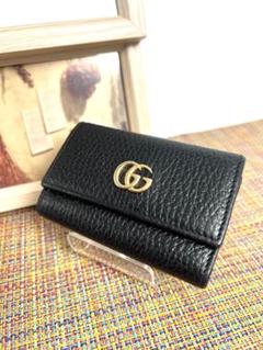 ✨美品✨ GUCCI グッチ GGマーモント 6連キーケース ブラックレザー