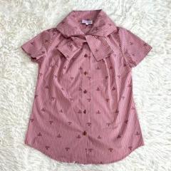 専用ヴィヴィアンウエストウッド ドレープ花柄ブラウス リボン ピンクベージュ Vivienne Westwood（シャツ/ブラウス(長袖/七分)）のフリマ