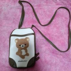 最終お値下げ／リラックマ サガラ刺繍 スマホショルダーバッグ 2WAYバッグ