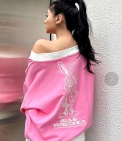 セール】BICOLOR POSH BUNNY Vネックスウェットトップス