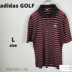 訳あり adidas アディダス ゴルフウェア ポロシャツ ボーダー 半袖 ロゴ