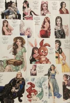 ①11月最新作❗️hwara様　Freya ステッカー　8枚 ＋イラストカード1枚 2025年最新】hwara ステッカーの人気アイテム - メルカリ