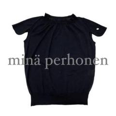 mina perhonen creme オーガニックコットンニット　ブラック mina perhonen creme オーガニックコットンニットブラック