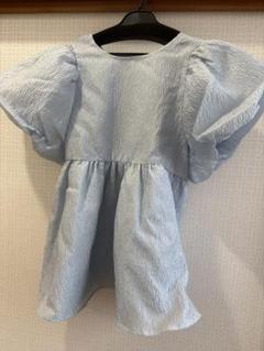 fitmore 水色 フリル バックリボン 半袖ブラウス　タグ付き　未使用新品 楽天市場】バックリボンフリルスリーブフレアブラウスの通販