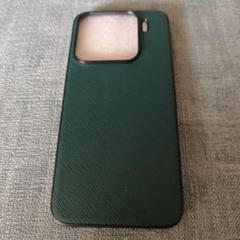 Xiaomi15　グリーン スマートフォンケース フェルトケース付き