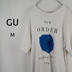 GU　Neworder　半袖　グラフィックＴ　Ｍ　ホワイト　バンドＴシャツ