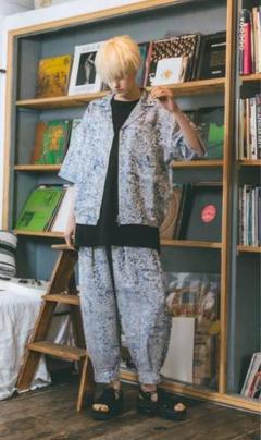Eve harapeco 商店 シャツジャケット パンツ セットアップ M・L Eve harapeco 商店 シャツジャケット パンツ セットアップ M・L