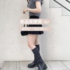 【新品未使用】Chico ソックスロングチャンキーブーツ 4サイズ展開】ソックスロングチャンキーブーツ（ブーツ）｜Chico