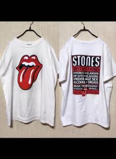 ★レアカラー‼️両面好プリント★The Rolling Stones 白 Ｌ‼️のサムネイル