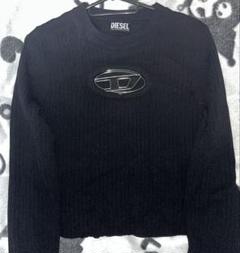 【正規品】DIESEL リブトップス　Dロゴ　穴あき　ディーゼル　Ｌ