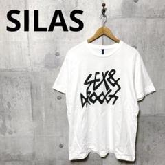 SILAS サイラス メンズ プリントT Tシャツ L ホワイト