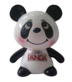 ☆希少 内藤ルネ RUNE パンダ MR.PANDA 陶器 貯金箱 昭和レトロ