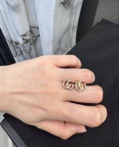 P*a様 GUCCIピアス　両耳　箱付き　ダブルG マーモント アラベスク GUCCI グッチ ダブルG フラワー スタッズ ピアス アシンメトリー