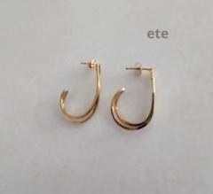 美品 ete エテ 刻印付き バー ゴールド フック ピアス 18k 2025年最新】ete レディース ピアス(両耳用)の人気アイテム