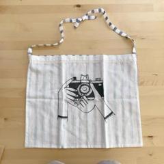 カメラプリント ショルダーバッグ camera handmade spiffy
