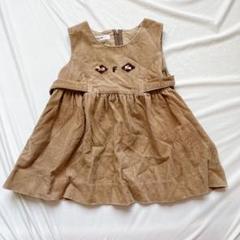 ☘️ FAMILIAR ジャンバースカート 100 ベージュ