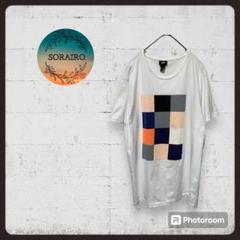 4791❃H&M❃フロントプリントTシャツ/半袖カットソー/コットン100%/M