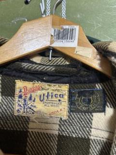 〜40s Utica Duxbakチンスト付ウールチェックシャツ